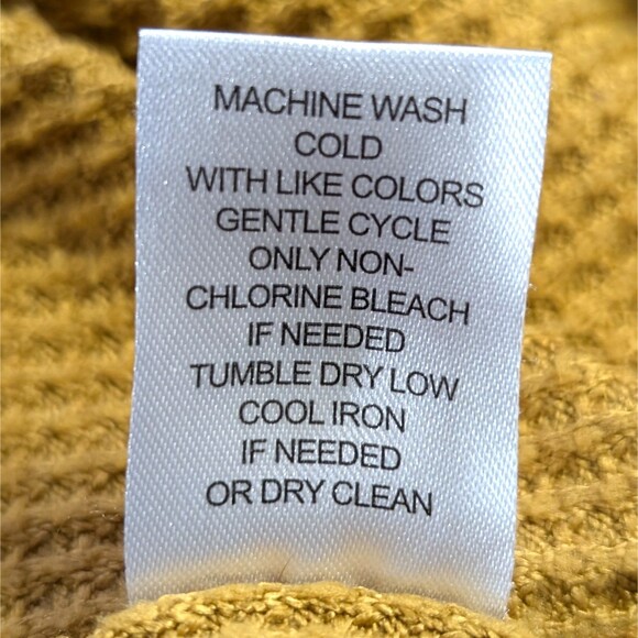 Workshop Republic Women's Top 2X Mustard Yellow V-Neck Long Sleeve Waffle Tee - Picture 5 of 13